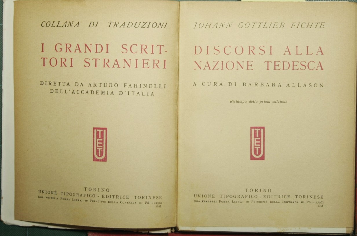 Libri e fumetti Filosofia e Psicologia Discorsi alla nazione tedesca